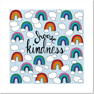 Choose Kindness Rainbow Palette Posters and Art